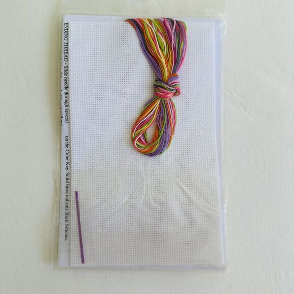 Set Of 2 Vintage Counted Cross Stitch Kits 5x7 Design Works Crafts Hope & Menu - Picture 3 of 5